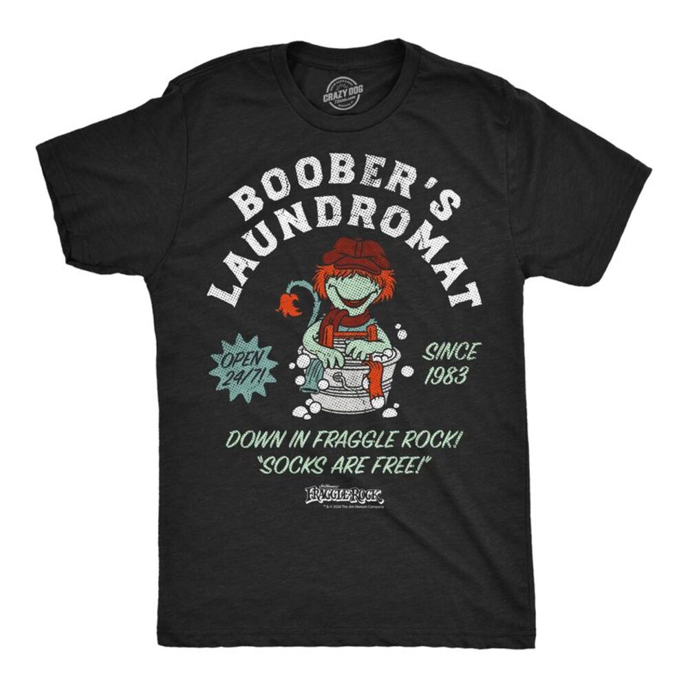 Mens T Shirt Boobers Laundromat Jim Henson's Fraggle Rock Tee